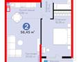 2-бөлмелі пәтер · 56 м² · 10/12 қабат, 18-й микрорайон, Рыскулова — Рыскулова, бағасы: 37.5 млн ₸ в Шымкенте, Аль-Фарабийский р-н — фото 3