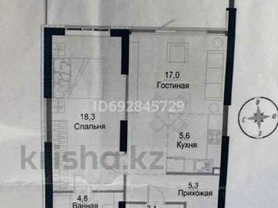 2-комнатная квартира, 62.3 м², 2/12 этаж, Жандосова 94А за 45 млн 〒 в Алматы, Бостандыкский р-н
