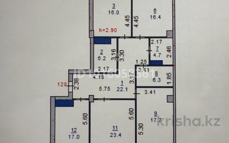 4-комнатная квартира · 136.2 м² · 6/9 этаж, 3-й микрорайон, Фролова 70 за 70 млн ₸ в Костанае — фото 2
