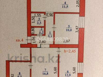 4-комнатная квартира, 71 м², 2/4 этаж, Ескалиева — Досмухамедова за 21 млн 〒 в Уральске
