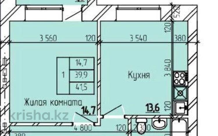 1-комнатная квартира, 41.5 м², 3/5 этаж, Дорожная 3 за ~ 11.6 млн 〒 в  — фото 2