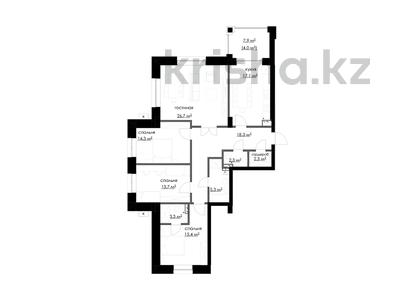 4-бөлмелі пәтер · 128.8 м², мкр Михайловка , Аманжолова 100, бағасы: ~ 84.5 млн ₸ в Караганде, Казыбек би р-н