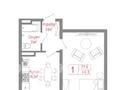 1-бөлмелі пәтер · 43 м² · 3/9 қабат, мкр Кайрат, ​24-я улица 1/1а, бағасы: 22 млн ₸ в Алматы, Турксибский р-н — фото 6