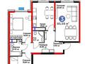 3-бөлмелі пәтер · 85.59 м² · 7/12 қабат, мкр Шымсити, Байдибек би 115/10, бағасы: 45 млн ₸ в Шымкенте, Абайский р-н — фото 8