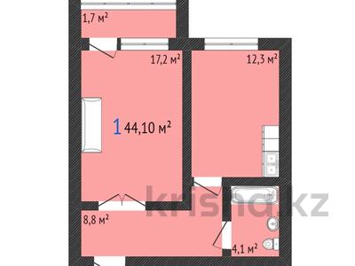 1-комнатная квартира, 44.1 м², 1/5 этаж, Береке 161 за ~ 12.6 млн 〒 в Костанае
