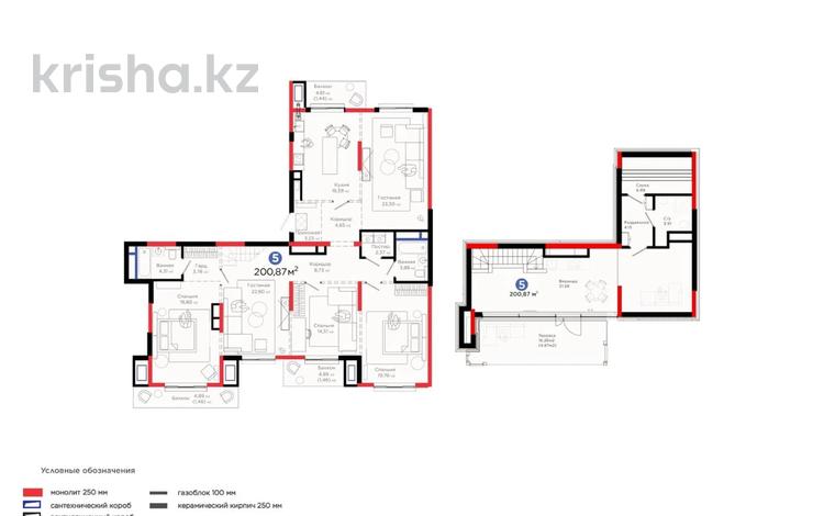 5-комнатная квартира · 201 м² · 7/7 этаж, Толеметова — 10% СКИДКА за ~ 166.3 млн 〒 в Шымкенте — фото 2