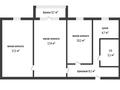 3-комнатная квартира · 61.3 м² · 3/5 этаж, абилкайир хана за 16.5 млн ₸ в Актобе — фото 11