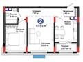 2-комнатная квартира · 61.55 м² · 3/9 этаж, Е 900 8 за ~ 54 млн ₸ в Астане, Нура р-н