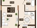 1-комнатная квартира · 35.14 м² · 2/7 этаж, ул. Е 118, уч. 2 2 за 21.2 млн ₸ в Астане, Есильский р-н — фото 4