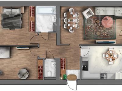 3-комнатная квартира · 88 м² · 3/8 этаж, Набережная 23 — Шухова за ~ 44 млн 〒 в Петропавловске