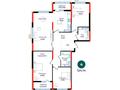 4-комнатная квартира · 124.14 м², ул. Е 882 за ~ 55.9 млн ₸ в Астане, Нура р-н — фото 2