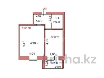 1-комнатная квартира, 42.5 м², 3/5 этаж, Акбидай 13 б за 15 млн 〒 в Кокшетау