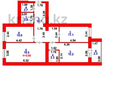 3-бөлмелі пәтер · 83.7 м² · 2/12 қабат, Улица А 52 4/1, бағасы: 44 млн ₸ в Астане, Сарайшык р-н