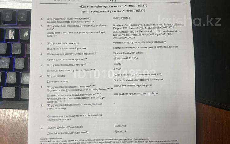 Участок · 2.5 га, Мамбет батыра за 2 млн ₸ в Сарыкемере — фото 2