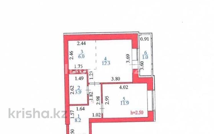2-комнатная квартира, 44 м², 3/5 этаж, Кабанбай батыра 105 за 18.8 млн 〒 в Астане, Есильский р-н — фото 2