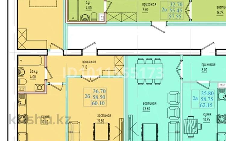 2-бөлмелі пәтер · 63 м² · 1/5 қабат, Кошкарбаева 24 — Кошкарбаева-Байтурсынова, бағасы: 22.5 млн ₸ в Кокшетау — фото 3