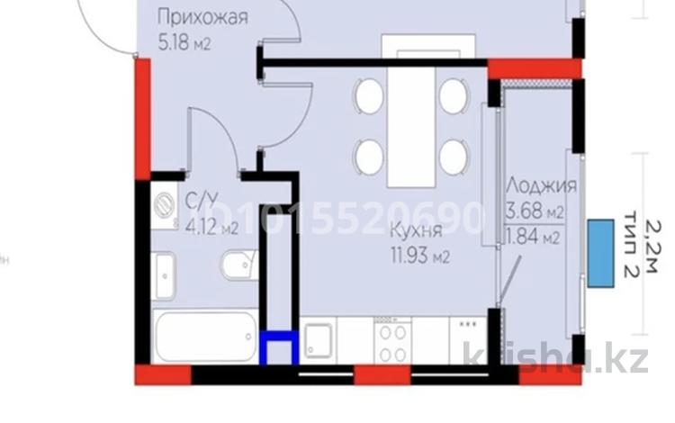 1-бөлмелі пәтер · 44 м² · 6/12 қабат, Ақ Шағала -ш/а., Акберен 4/5, бағасы: 27 млн ₸ в Атырау, мкр Ак Шагала — фото 2