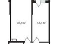 2-бөлмелі пәтер · 58 м² · 5/7 қабат, мкр Томирис, Рыскулова 103/6 — Рыскулова-Софья, бағасы: 34 млн ₸ в Алматы, Алатауский р-н — фото 3