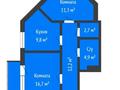 2-бөлмелі пәтер · 58.7 м² · 9/9 қабат, Аэропорт 21, бағасы: 24.6 млн ₸ в Костанае — фото 5