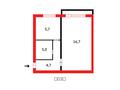 1-комнатная квартира · 31.1 м² · 5/5 этаж, 2 микрорайон за 5.4 млн ₸ в Абай — фото 6
