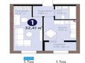 1-комнатная квартира · 32.41 м² · 9/9 этаж, Шоссе Коргалжын — Шоссе Коргалжын-Айтматова за 23.9 млн ₸ в Астане, Нура р-н