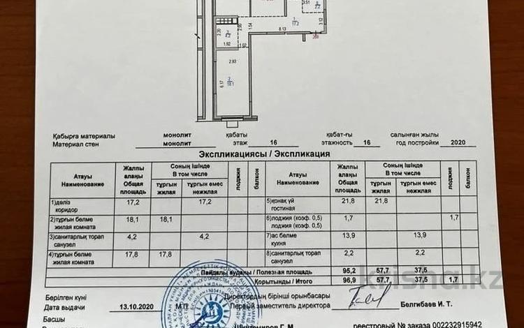 3-бөлмелі пәтер, 97 м², 16/16 қабат, Сатпаева — Тлендиева, бағасы: 61 млн 〒 в Алматы, Бостандыкский р-н — фото 3