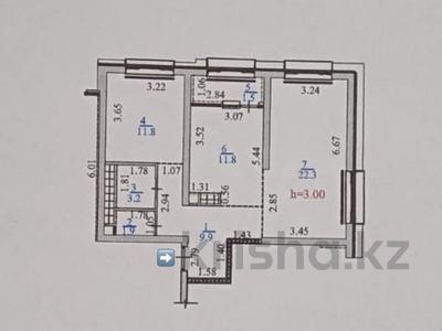 2-комнатная квартира · 63 м² · 6/19 этаж, Манаса 109а за 61 млн 〒 в Алматы, Бостандыкский р-н