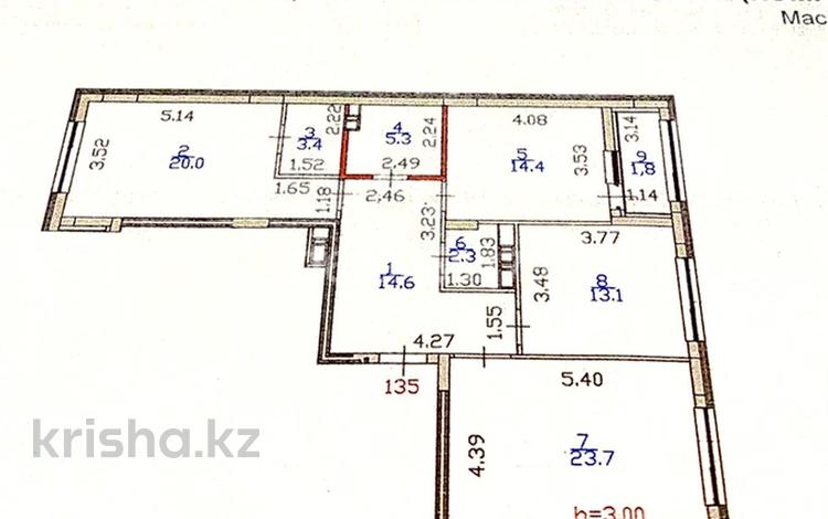 3-бөлмелі пәтер, 100 м², 5/9 қабат, А. Бокейхана 48, бағасы: 62 млн 〒 в Астане, Есильский р-н — фото 2