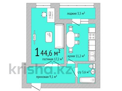 1-комнатная квартира · 43.7 м² · 8/9 этаж, Тауелсиздик 30 за ~ 17 млн 〒 в Костанае