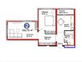 2-бөлмелі пәтер · 60 м² · 2/14 қабат, Улы Дала 10, бағасы: 33 млн ₸ в Астане, Нура р-н — фото 2