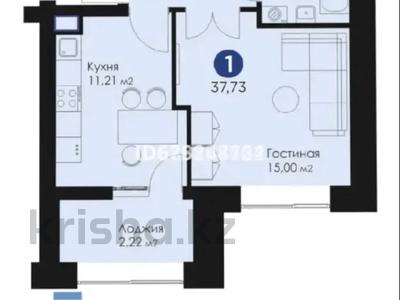 1-комнатная квартира, 38 м², 5/9 этаж, Мухамедханова 306 — 306 за 24.2 млн 〒 в Астане, Есильский р-н