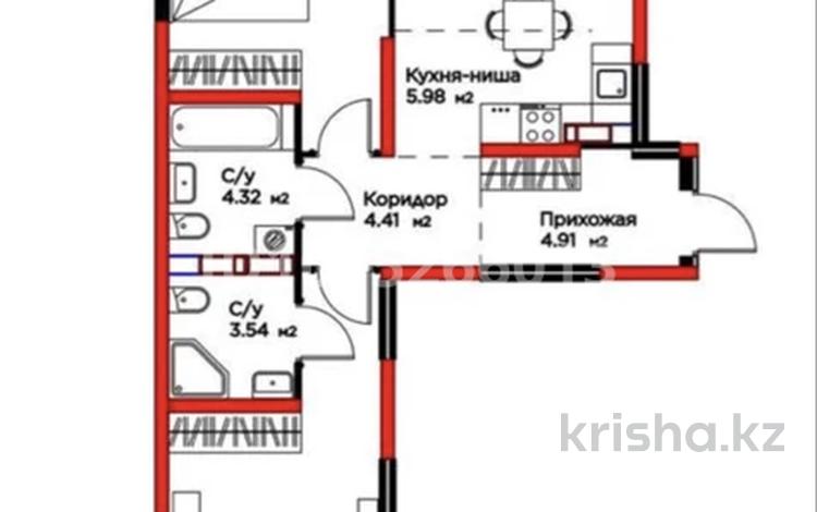 3-бөлмелі пәтер · 70 м² · 5/9 қабат, Райымбека 219Б, бағасы: 55 млн ₸ в Алматы, Жетысуский р-н — фото 2