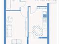 1-бөлмелі пәтер · 38.8 м² · 3/9 қабат, Толеметова, бағасы: 17.2 млн ₸ в Шымкенте, Абайский р-н