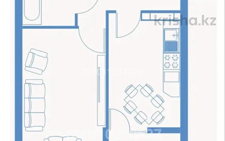 1-бөлмелі пәтер · 38.8 м² · 3/9 қабат, Толеметова, бағасы: 17.2 млн ₸ в Шымкенте, Абайский р-н — фото 3