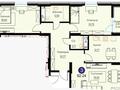 3-комнатная квартира · 92.24 м² · 7/12 этаж, Кабанбай батыр 57 за 54.7 млн ₸ в Астане — фото 5