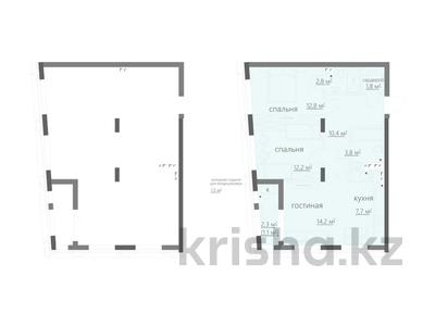 3-комнатная квартира · 70.8 м², мкр Новый Город, ​Проспект Нурсултана Назарбаева 4Б за ~ 54.5 млн ₸ в Караганде, Казыбек би р-н