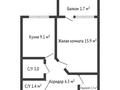 1-бөлмелі пәтер, 39.9 м², 9/9 қабат, микрорайон аэрапорт 2 26, бағасы: 15.5 млн 〒 в Костанае — фото 5