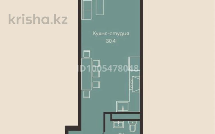 1-комнатная квартира · 39.36 м² · 2/12 этаж, мкр Акбулак, Момышулы 100 за 18.6 млн 〒 в Алматы, Алатауский р-н — фото 6