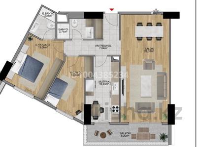 2-комнатная квартира · 76.38 м² · 7 этаж, Эюпсултан 2 — Жилой Комплекс находится недалеко от Çırçır Metro: 750 M; Вогзал Alibeyköy Cep: 1,3 Km; Торговый центр Biz Cevahir: 1,7 Km; Торговый центр Eyüppark: 1,5 Km; Торговый центр Vadistanbul: 10 Km; Торговый центр Zorlu Center: 14 Km; Культурные достопремечательности такие как, Miniatürk: 4,5 Km; Pierre Loti: 5,4 Km; Золотой рог: 4 Km за 85 млн 〒 в Стамбуле