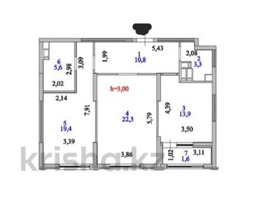 2-комнатная квартира · 77 м² · 8 этаж, Конаева 5 — Кунаева за 71 млн ₸ в Астане, Есильский р-н