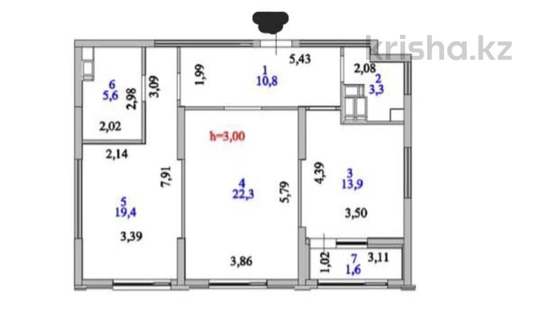 2-бөлмелі пәтер · 77 м² · 8 қабат, Конаева 5 — Кунаева, бағасы: 71 млн ₸ в Астане, Есильский р-н — фото 7
