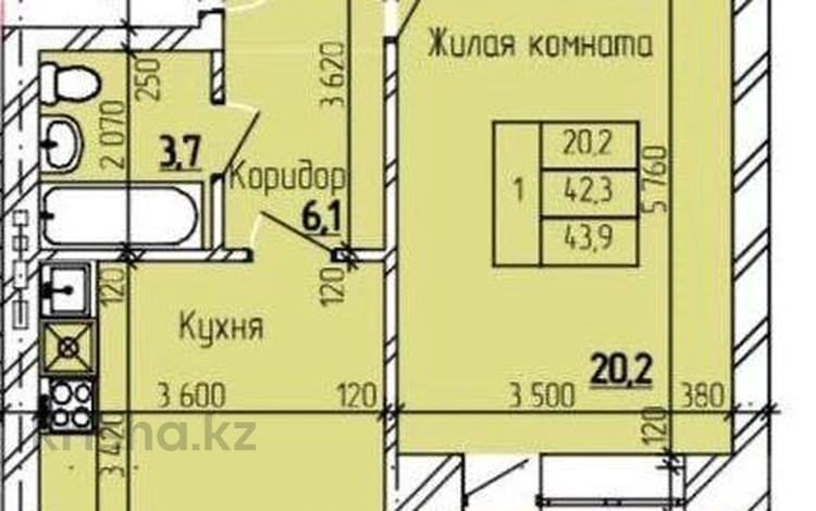 1-комнатная квартира, 43.9 м², 1/5 этаж, Дорожная 3 за ~ 12.3 млн 〒 в  — фото 2