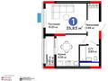 1-бөлмелі пәтер · 35.83 м² · 12/12 қабат, Е-15 5 — Айтматова Сыганак, бағасы: 34 млн ₸ в Астане, Нура р-н