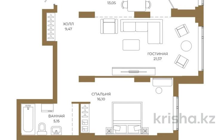 3-комнатная квартира · 68.82 м² · 12/18 этаж, Достык 8/5 — ВЫБОР ЭТАЖА И ПЛАНИРОВКИ!! БЕЗ КОМИССИИ за ~ 51.9 млн ₸ в Астане, Есильский р-н — фото 10