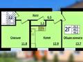 2-комнатная квартира · 49.2 м² · 2/3 этаж, мкр Уркер, Кожаберген Жырау 26 за 18.8 млн ₸ в Астане, Нура р-н