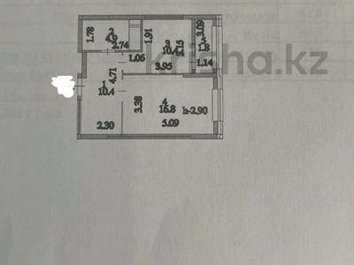 1-комнатная квартира · 44.3 м² · 17/17 этаж, Шамши Калдаяков 58/1 за 25.5 млн ₸ в Астане, Сарайшык р-н