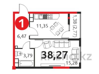 2-бөлмелі пәтер · 40 м² · 2/9 қабат, Толеметова 20/3, бағасы: 15.5 млн ₸ в Шымкенте, Абайский р-н