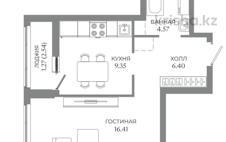 1-комнатная квартира · 38 м² · 3/9 этаж, Толе би 43 — БЕЗ КОМИССИИ / РАССРОЧКА / ИПОТЕКА за ~ 21.4 млн ₸ в Астане, Нура р-н — фото 2