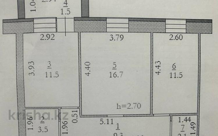 2-комнатная квартира · 56 м² · 9/10 этаж, мкр. Алтын орда, Тауелсиздик за 22.8 млн ₸ в Актобе — фото 2