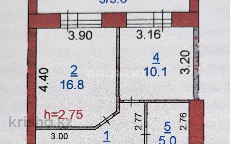 1-бөлмелі пәтер · 45 м² · 4/5 қабат, Байтурсынова 108 — Победы Байтурсынова, бағасы: ~ 26 млн ₸ в Костанае — фото 2